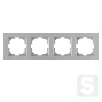 Рамка на 4 посади горизверт. монтаж Arvia Electric KAREN Срібло (20 03 2000 024)